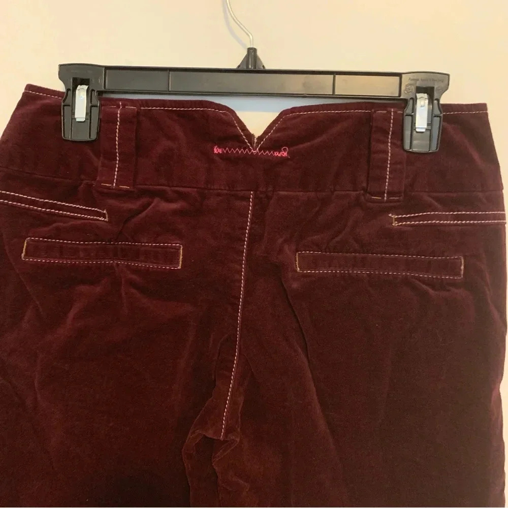 Free People Y2K Corduroy Wide Leg Low Rise Pants Berry Colored Size 4 - Picture 9 of 13